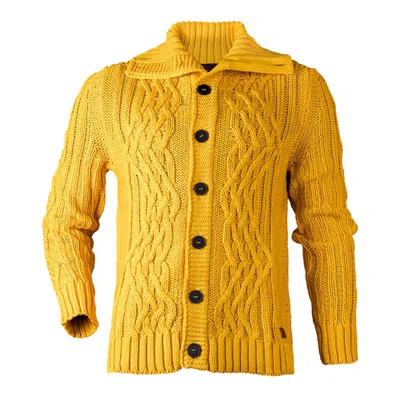 Y.chroma Men's Yellow / Orange Power Cable Sweater Spectra Yellow