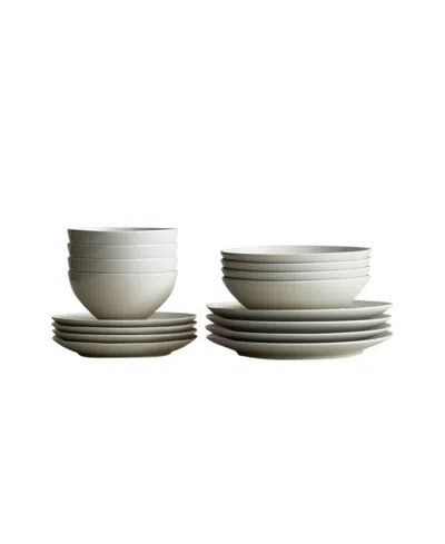 Year & Day 16 Piece Dinnerware Set, Service For 4 In Fog
