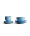 Year & Day 16 Piece Dinnerware Set, Service For 4 In Lagoon