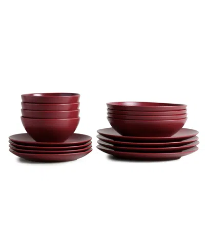 Year & Day 16 Piece Dinnerware Set, Service For 4 In Purple