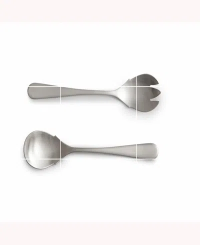 Year & Day 2-pc Serving Fork And Spoon Set In Brushed Steel