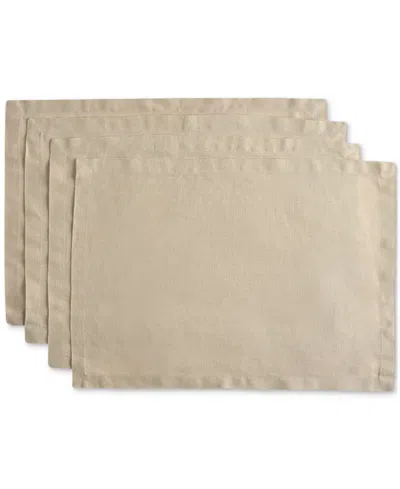 Year & Day Linen Solid-color Placemat, Set Of 4 In Dune