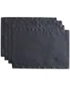 Year & Day Linen Solid-color Placemat, Set Of 4 In Midnight