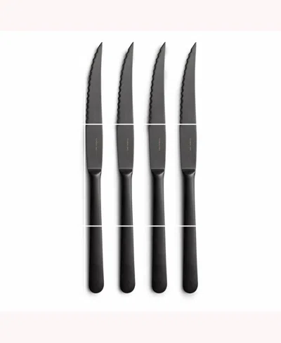 Year & Day Steak Knives, Set Of 4 In Matte Black