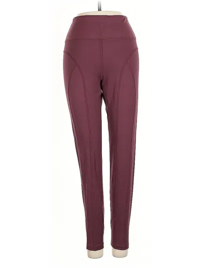 Pre-owned Year Of Ours Active Pants In Burgundy