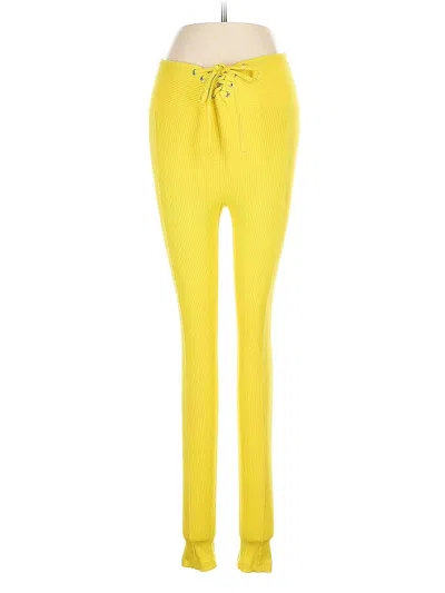 Pre-owned Year Of Ours Casual Pants In Yellow