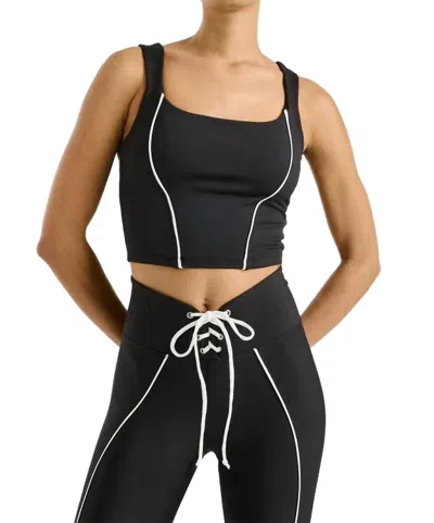 YEAR OF OURS CORSET TANK IN BLACK/WHITE
