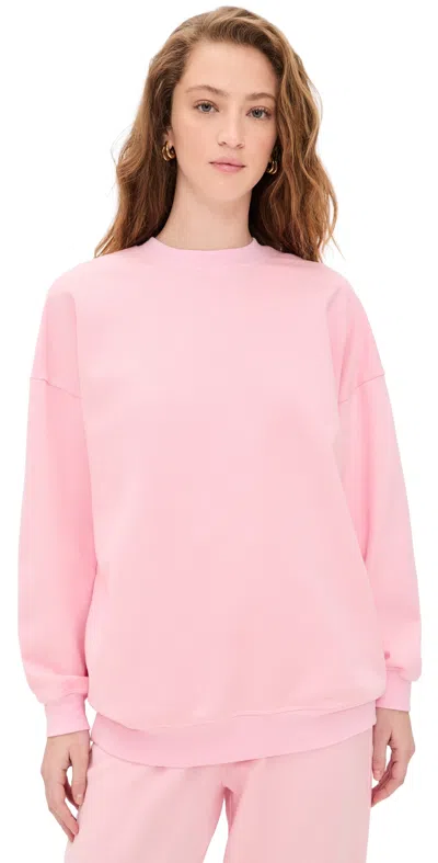Year Of Ours Crew Neck Sweatshirt Strawberry Cream In Pink