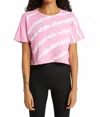 Year Of Ours Cropped Tie Dye Tee In Pink In Pink