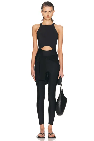 Year Of Ours Recycled Cut Out Onesie In Black