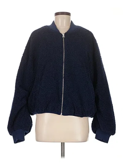 Year Of Ours Faux Fur Jacket In Blue