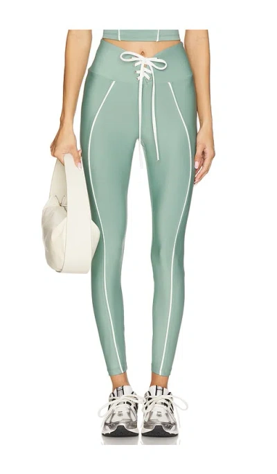 Year Of Ours Field Legging In Basil & White