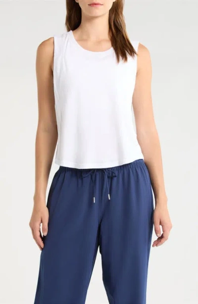 Year Of Ours Flow Crop Muscle Tank In White