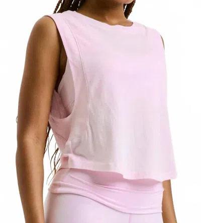 Year Of Ours Flow Cropped Muscle Tank In Pink