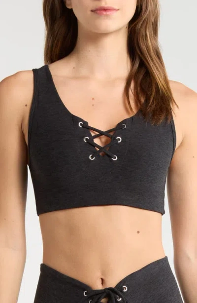 Year Of Ours Football Stretch Sports Bra In Black