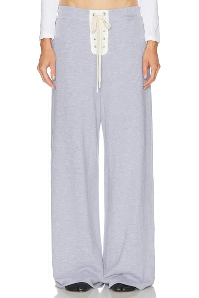 Year Of Ours Football Wide Leg Sweatpants In Blue