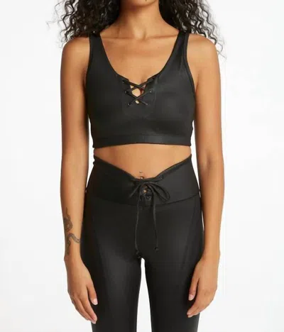 Year Of Ours Gloss Football Sport Bra In Black