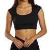 Year Of Ours Larisa Crop Tee In Black