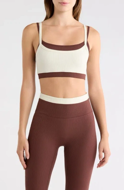 Year Of Ours Layered Rib Sports Bra In Multi