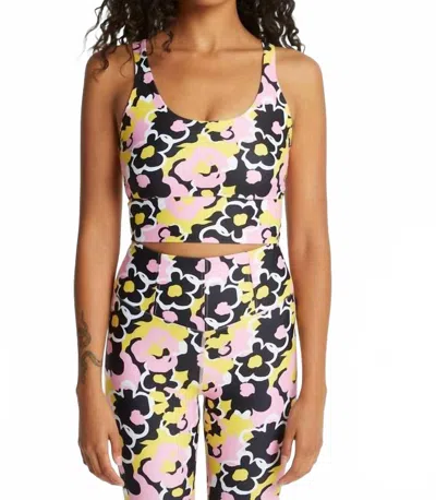 Year Of Ours Le Fleur Gym Sports Bra In Pink Multi