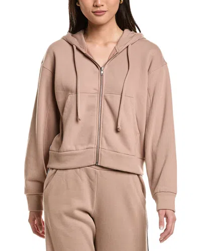 Year Of Ours Locker Room Zip Up Hoodie In Brown