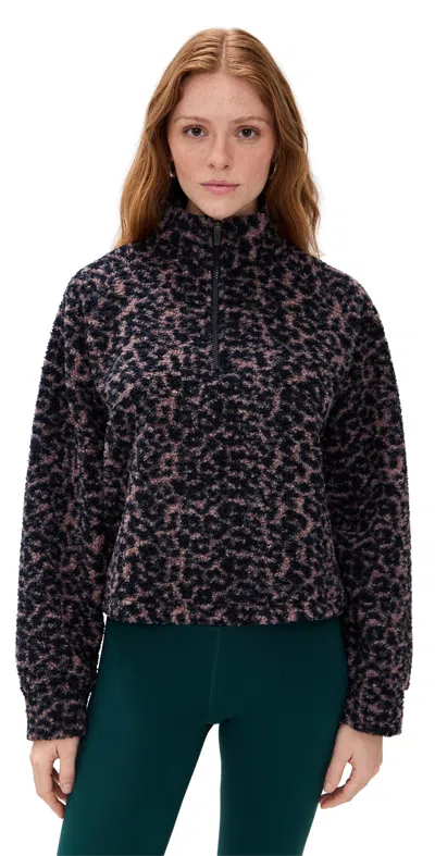 Year Of Ours Lucia Half Zip Leopard In Brown