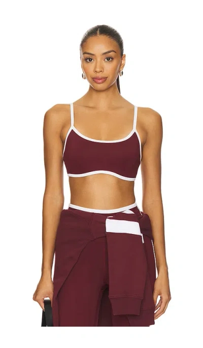 Year Of Ours Monica Sports Bra In Burgundy