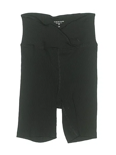 Pre-owned Year Of Ours Overall Shorts In Black