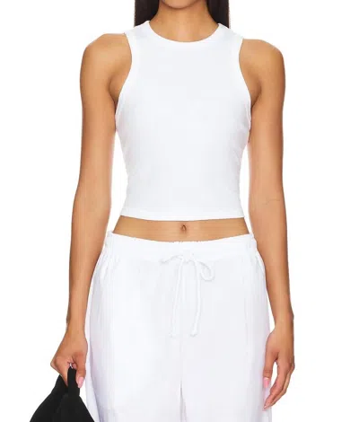 Year Of Ours Racer Crop Tank In White