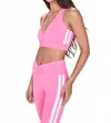 Year Of Ours Racer V-neck Sports Bra In Hot Pink In Pink
