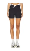Year Of Ours Recycled 6 V Waist Biker Short In Black & White