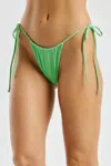 Year Of Ours Rib String Bikini Bottom In Multi