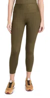 Year Of Ours Ribbed 7/8 Leggings Dark Olive In Dark Olive