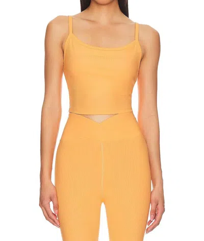 Year Of Ours Ribbed Bralette Tank In Apricot Crush