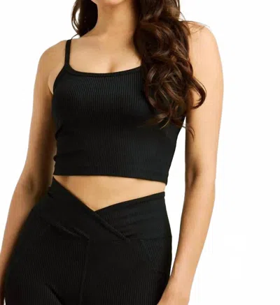 Year Of Ours Ribbed Bralette Tank In Black