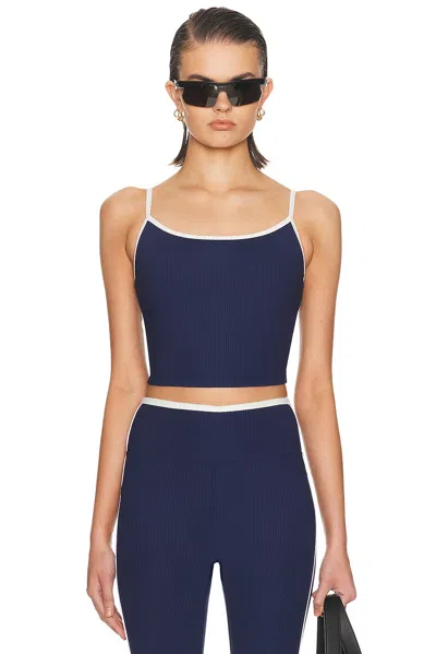 Year Of Ours Ribbed Bralette Tank Top In Blue