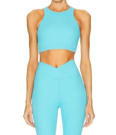 Year Of Ours Ribbed Claudia Bra In Pisces Blue