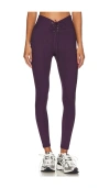 Year Of Ours Ribbed Football Legging In 딥 플럼