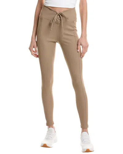 Year Of Ours Ribbed Football Legging In Brown