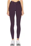 Year Of Ours Ribbed Football Legging In Deep Plum