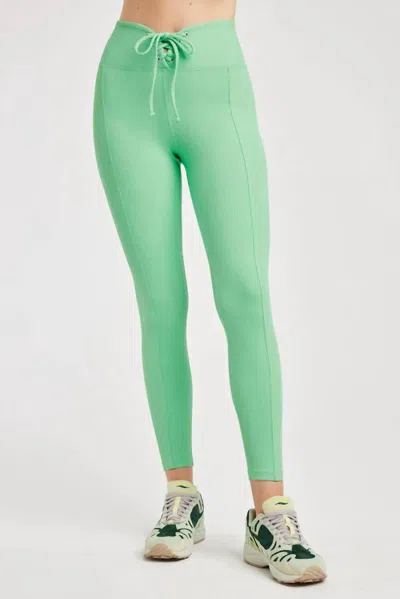 Year Of Ours Ribbed Football Legging In Watermelon Green In Multi