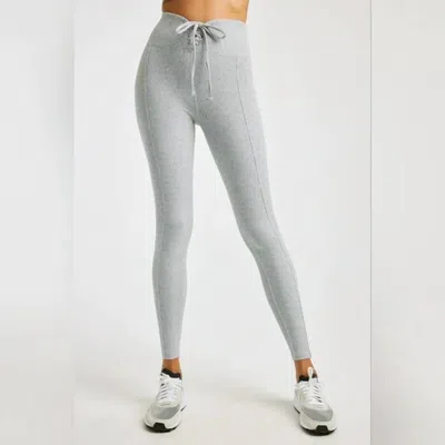 Year Of Ours Ribbed Football Leggings Heather Grey In Gray