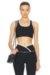 Year Of Ours Ribbed Gym Bra 2.0 In Black & White