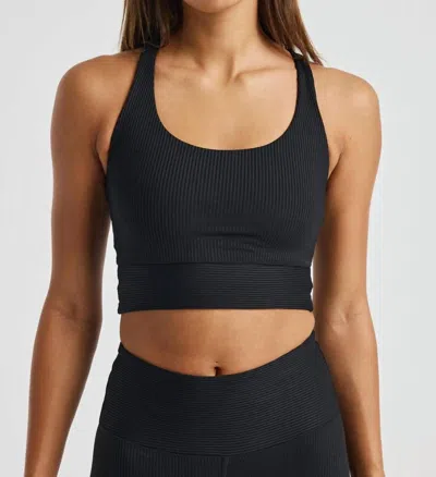 Year Of Ours Ribbed Gym Bra In Black