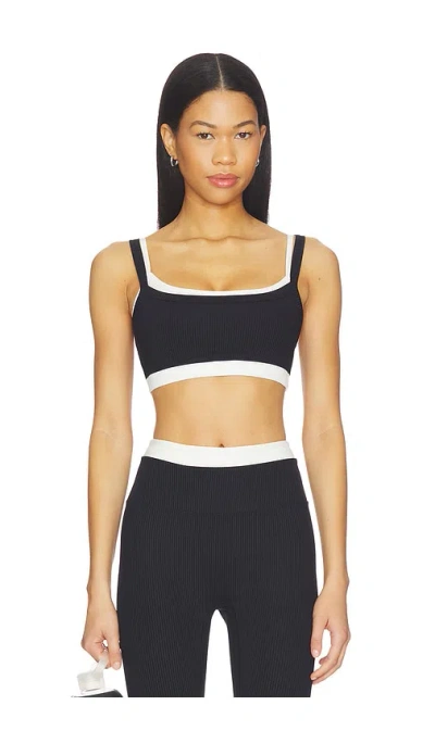 Year Of Ours Ribbed Layered Bralette In Black