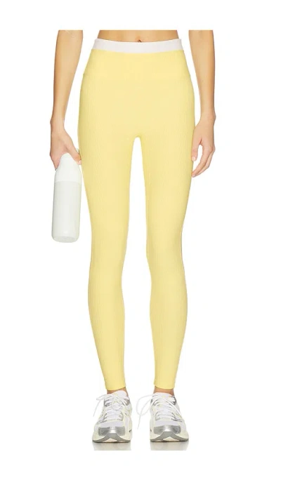Year Of Ours Ribbed Layered Legging In Yellow