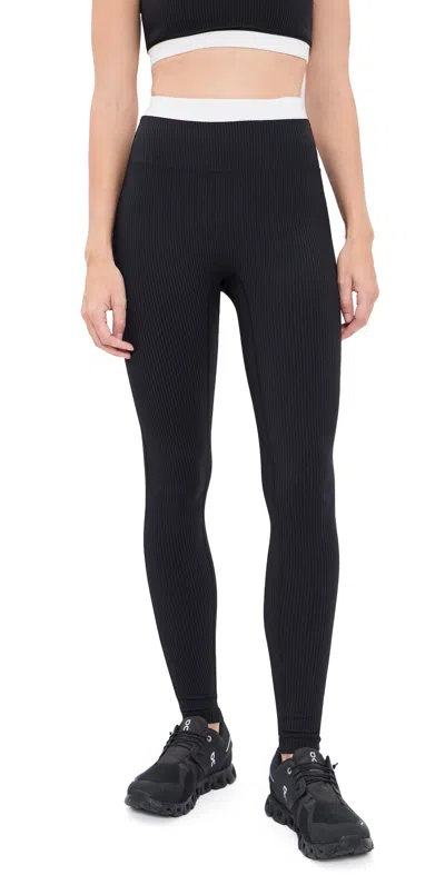 Year Of Ours Ribbed Layered Leggings Black/white