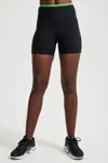 Year Of Ours Ribbed Track Shorts In Black/green