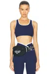 Year Of Ours Ribbed Gym Bra 2.0 In Navy & White