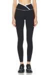 Year Of Ours Ribbed Two Tone Veronica Legging In Black & White